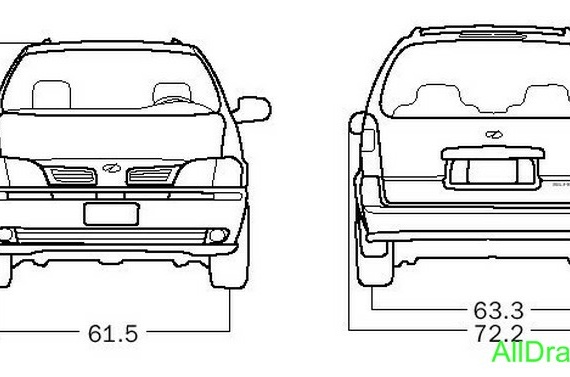 Oldsmobile Silhouette - drawings (drawings) of the car
